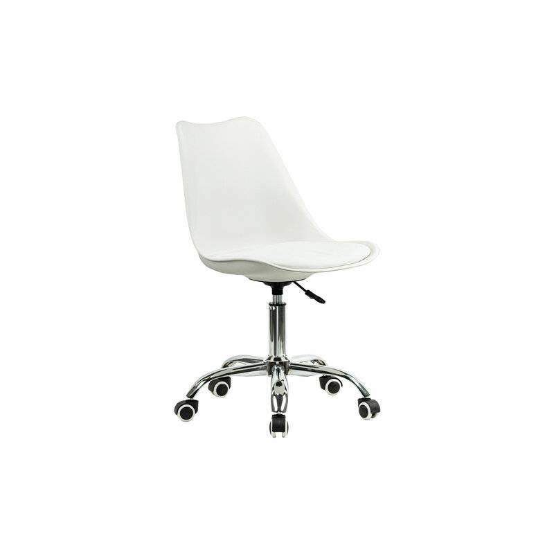 Кресло стул  "Eames MG-310 CH", хром, пластик белый, экокожа белая, 532923 главное фото