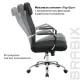 Кресло руководителя Fit EX-514, с подголовником, хром, черное. Фото товара с разных ракурсов.