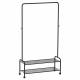 Вешалка для плечиков "Валенсия-32М", 1620х915х300 мм, 2 полки, передвижная, металл, черная, ВГВ32М Ч главное фото в маленьком размере